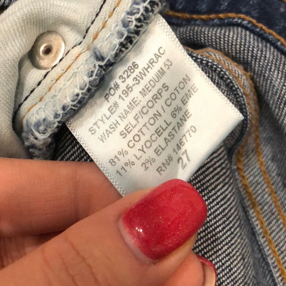 RE/DONE High Rise Ankle Crop Stretch Size 27 - Picture 7 of 7